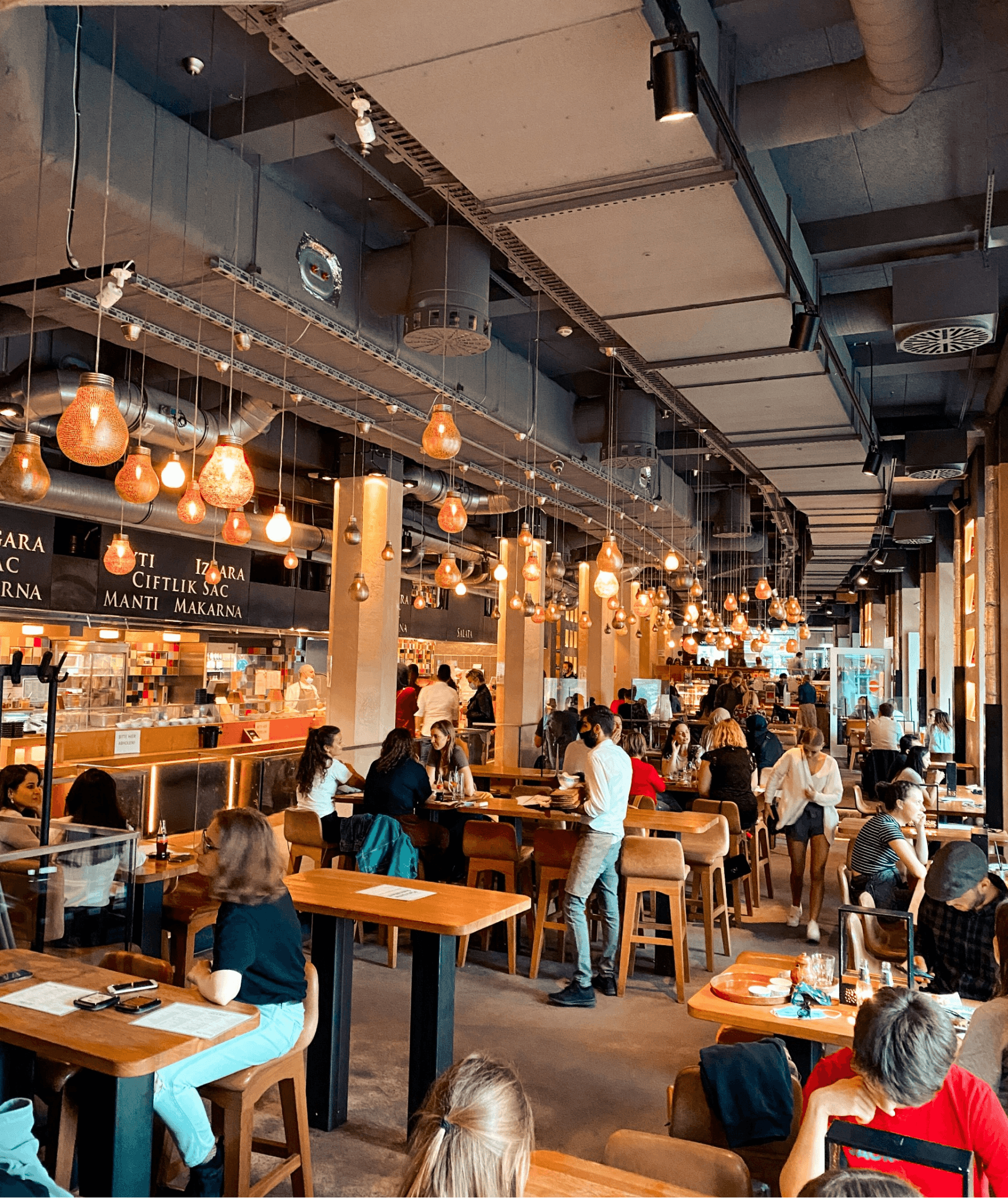 The munch hut restaurant busy during the day